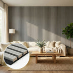 Panelux™ Pro 3-Sided Wood Veneer Grey Oak Wall Panels - 240cm x 32cm (Set Of 2)